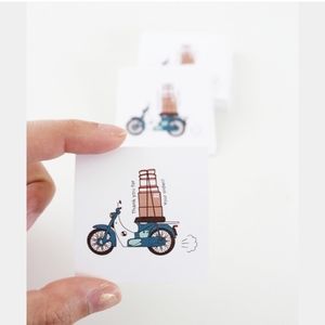 BUNDLE OF 100 THANK YOU STICKERS 2"X2"